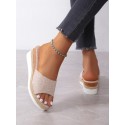 Braided Rope Sole Insert Espadrilles Wedge Slippers